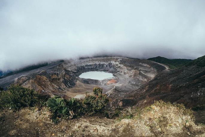lake in a caldera in Costa Rica