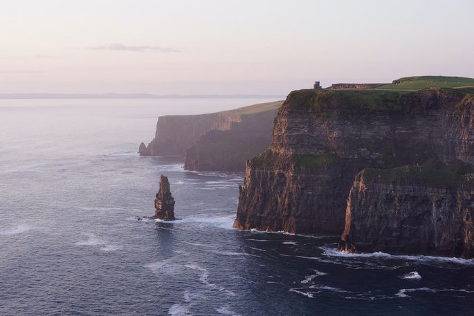 Cliffs of Moher with mist