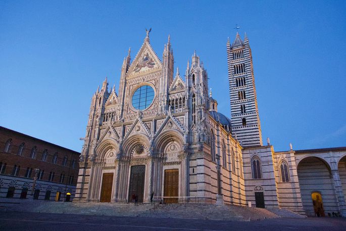 Siena Cathedral at dusk