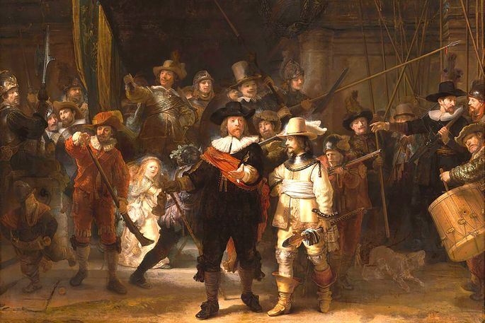 Old masters painting of Dutch colonialism